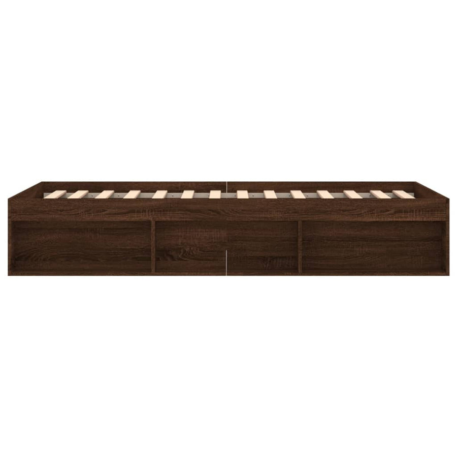 Bedframe Ig 90 x 190 cm bruin eikenkleur