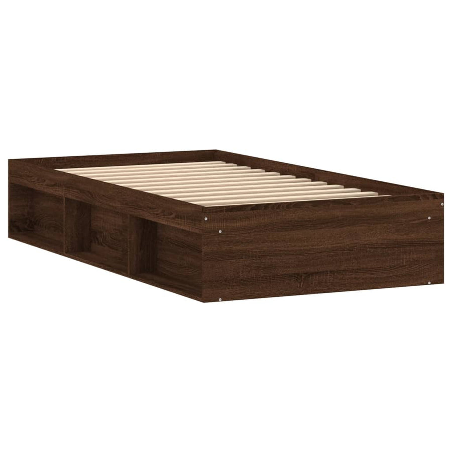 Bedframe Ig 90 x 190 cm bruin eikenkleur