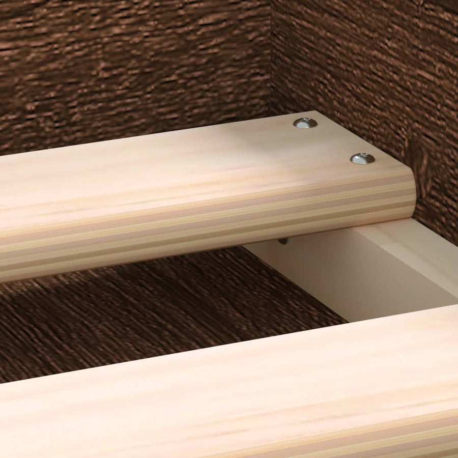 Bedframe Ig 90 x 190 cm bruin eikenkleur