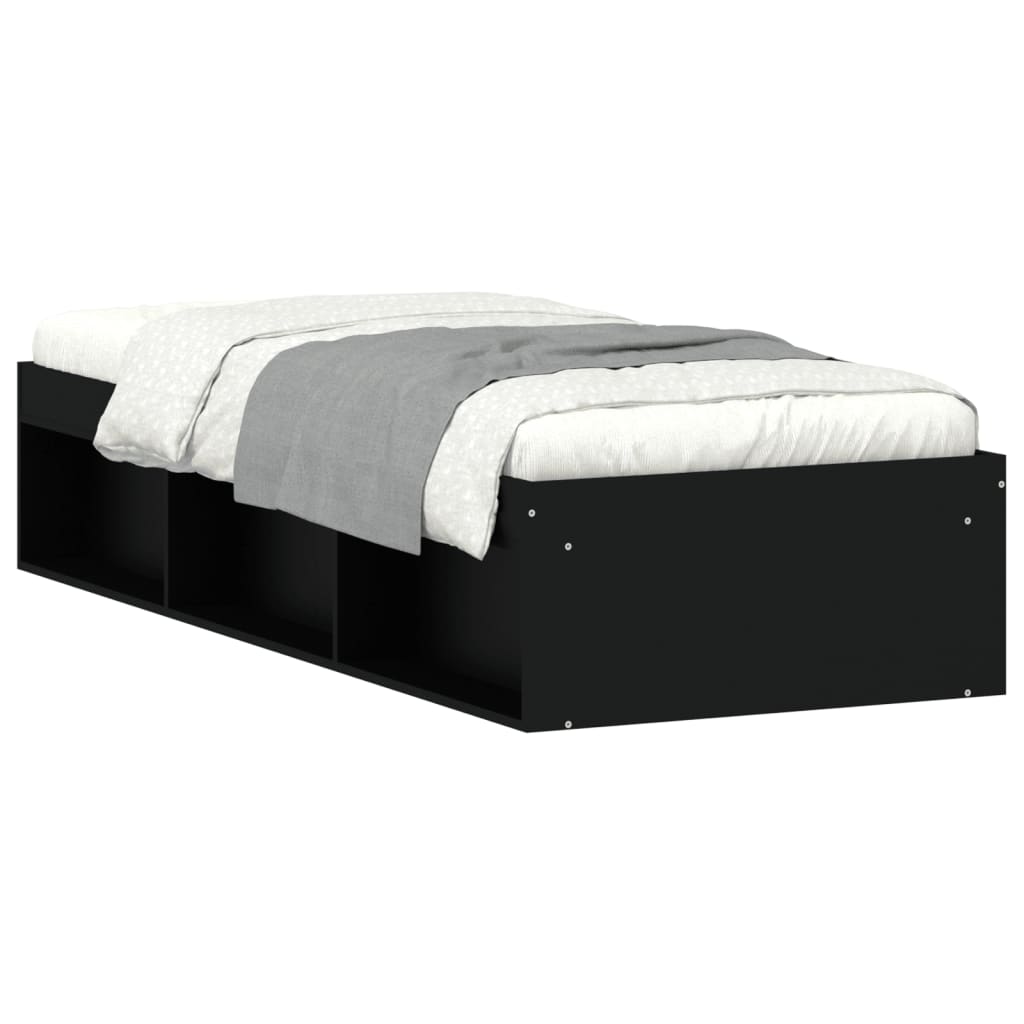 Bedframe 75 x 190 cm Zwart