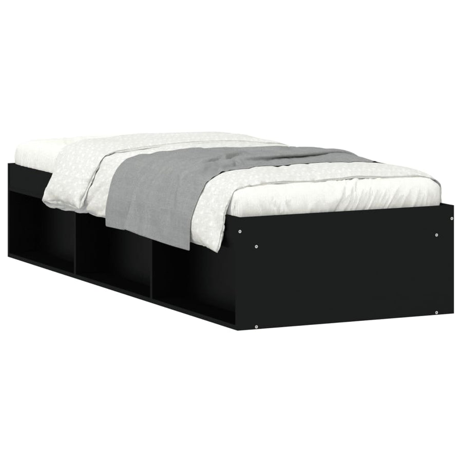 Bedframe 75 x 190 cm Zwart