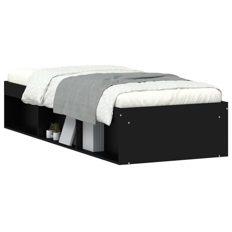 Bedframe 75 x 190 cm Zwart