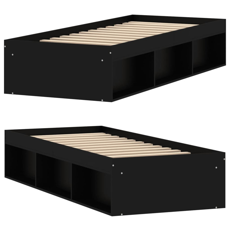 Bedframe 75 x 190 cm Zwart