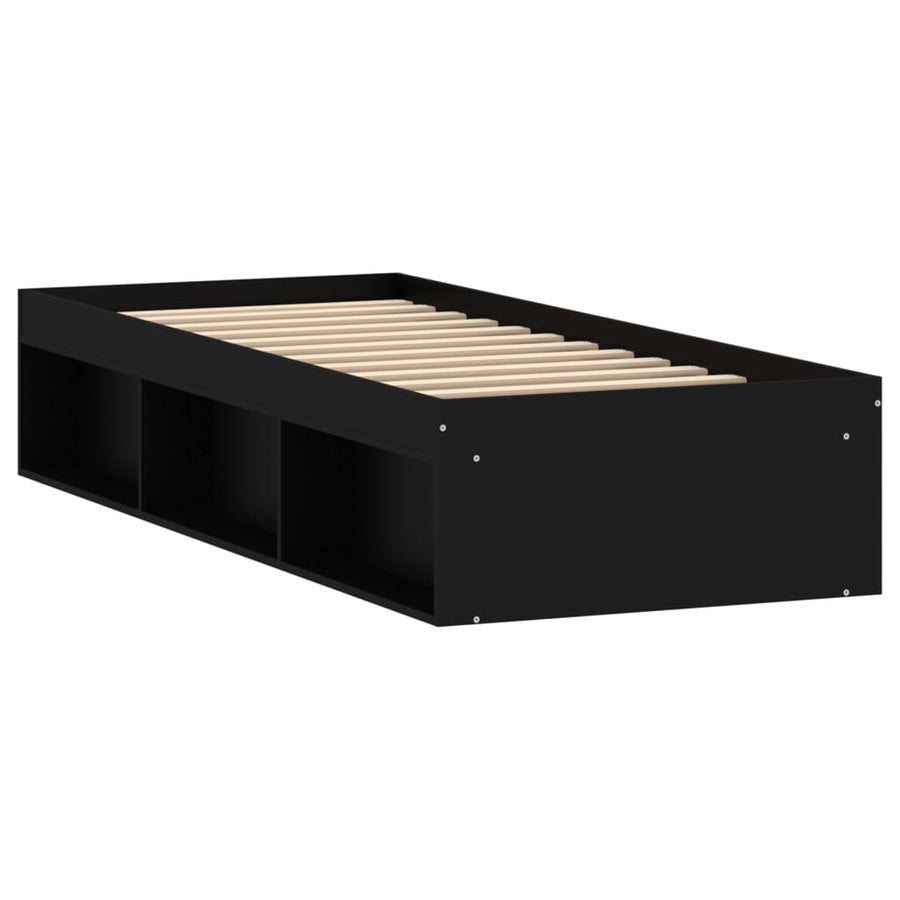 Bedframe 75 x 190 cm Zwart