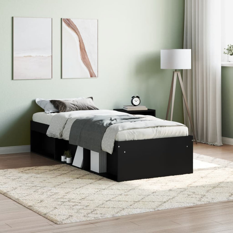 Bedframe 75 x 190 cm Zwart