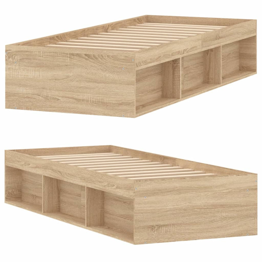 Bedframe Kleurig Small Single 75 x 190 cm Sonoma eiken