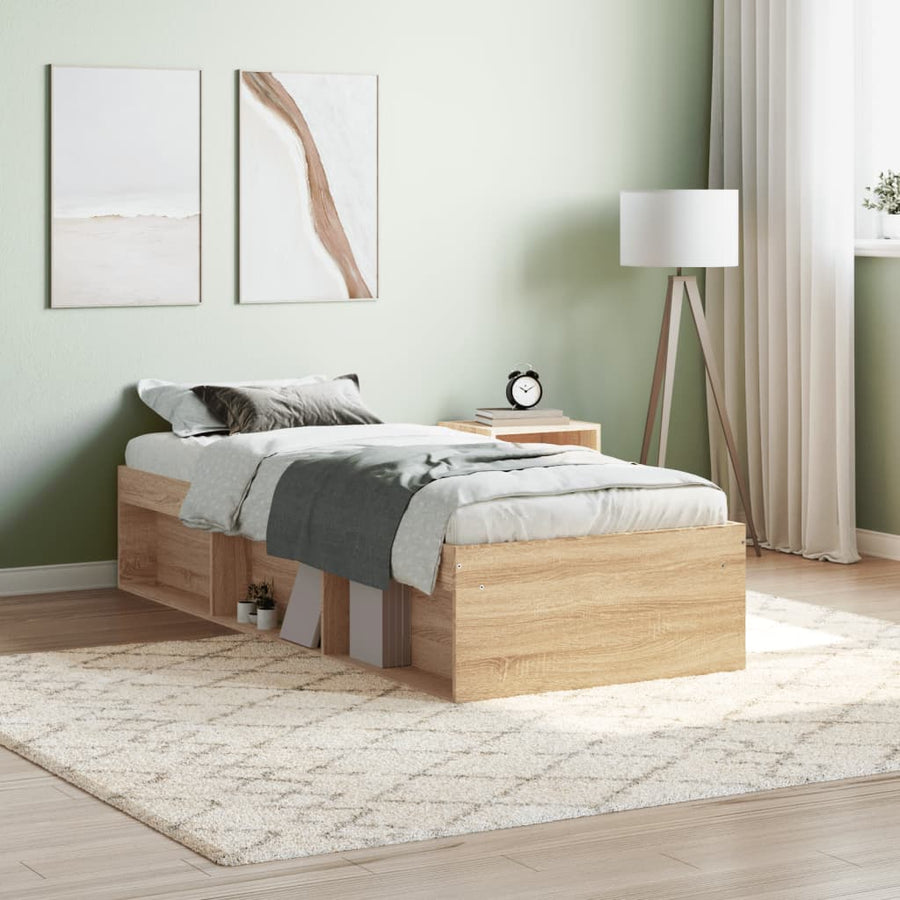 Bedframe Kleurig Small Single 75 x 190 cm Sonoma eiken