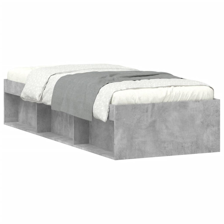Bedframe Small Single 75 x 190 cm Betongrijs