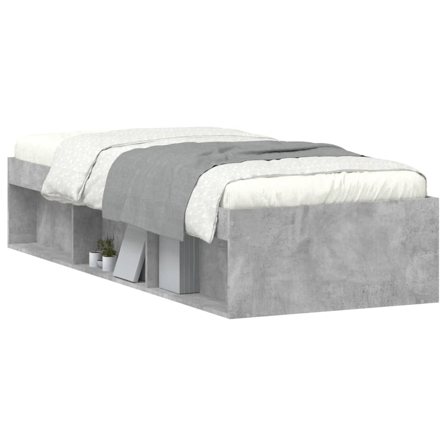 Bedframe Small Single 75 x 190 cm Betongrijs