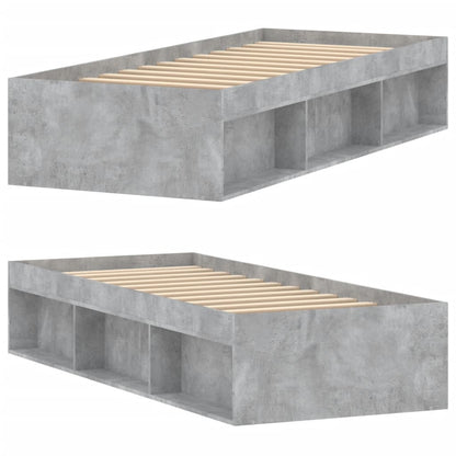 Bedframe Small Single 75 x 190 cm Betongrijs