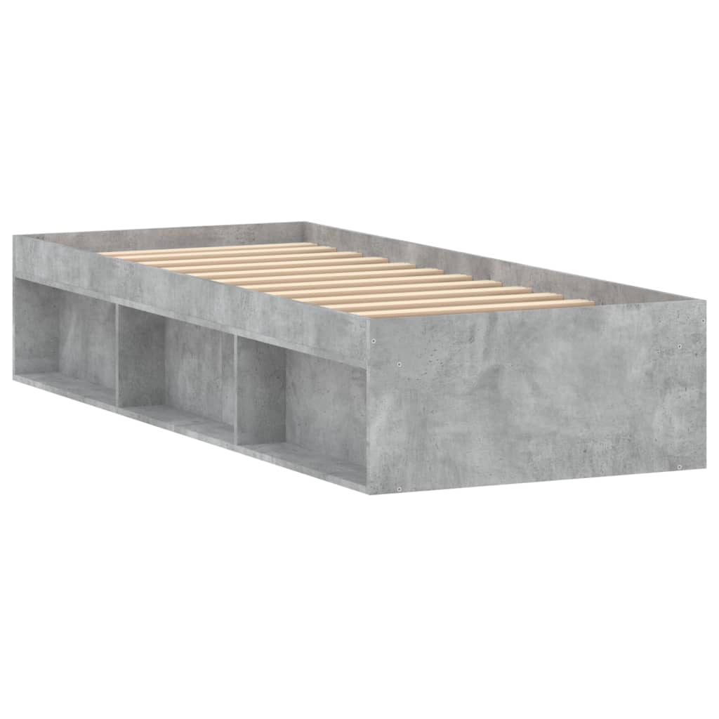 Bedframe Small Single 75 x 190 cm Betongrijs