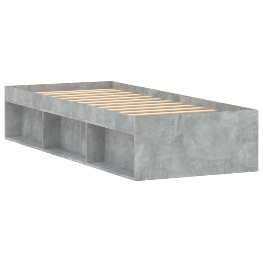 Bedframe Small Single 75 x 190 cm Betongrijs
