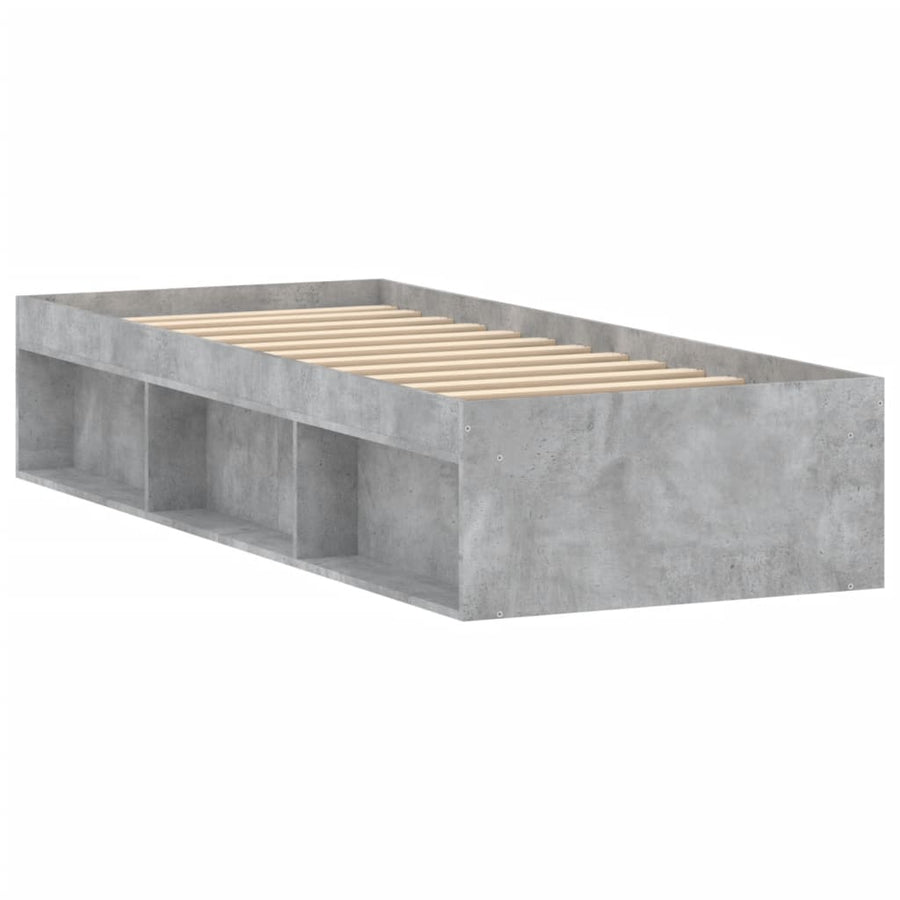 Bedframe Small Single 75 x 190 cm Betongrijs