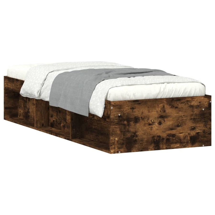 Bedframe Kleurig 75 x 190 cm Gerookt eiken