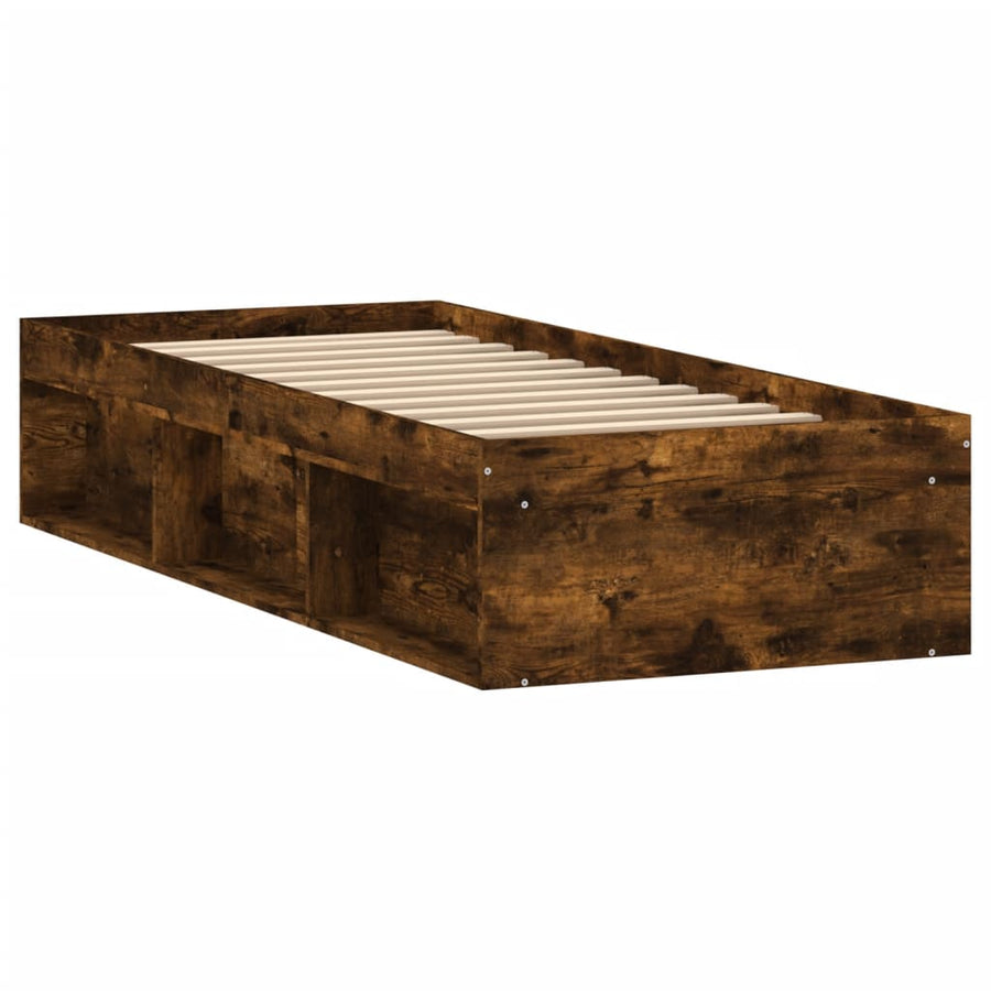 Bedframe Kleurig 75 x 190 cm Gerookt eiken