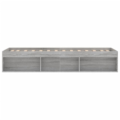 Bedframe Eikenkleurig 75 x 190 cm Grijs sonoma