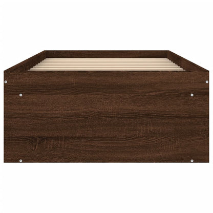 Bedframe Ig 75 x 190 cm bruin eikenkleur