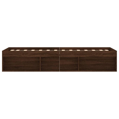 Bedframe Ig 75 x 190 cm bruin eikenkleur