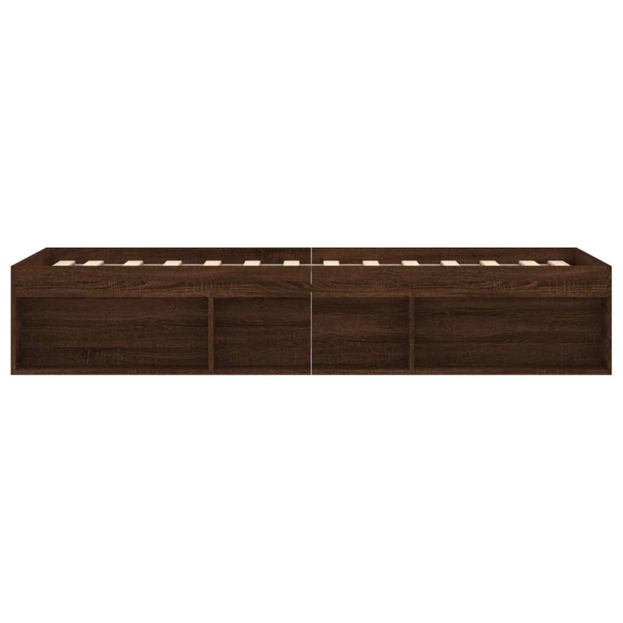 Bedframe Ig 75 x 190 cm bruin eikenkleur