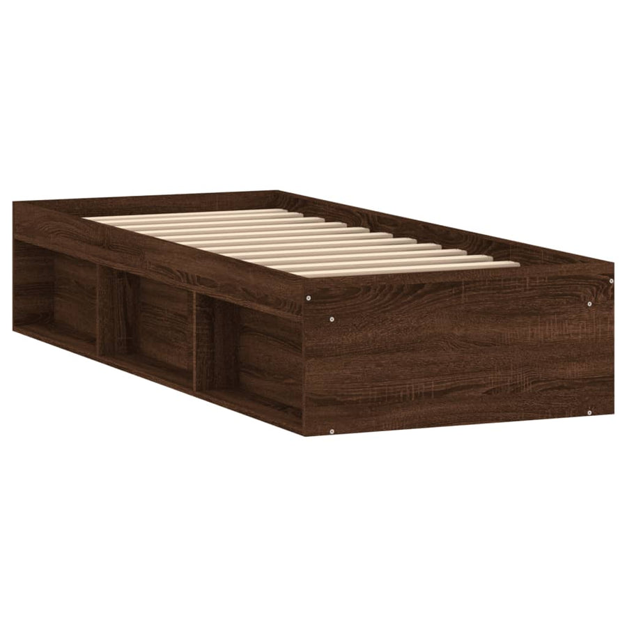 Bedframe Ig 75 x 190 cm bruin eikenkleur