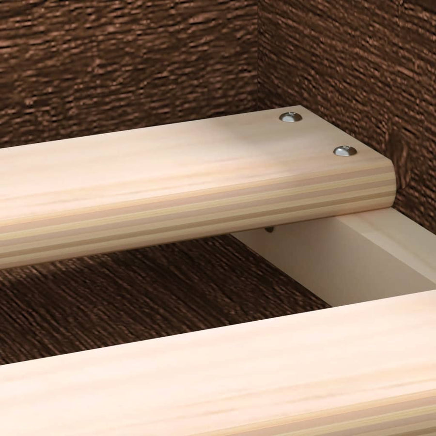 Bedframe Ig 75 x 190 cm bruin eikenkleur