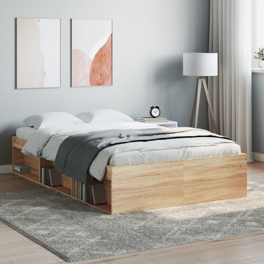 Bedframe Kleurig 120 x 200 cm Sonoma eiken