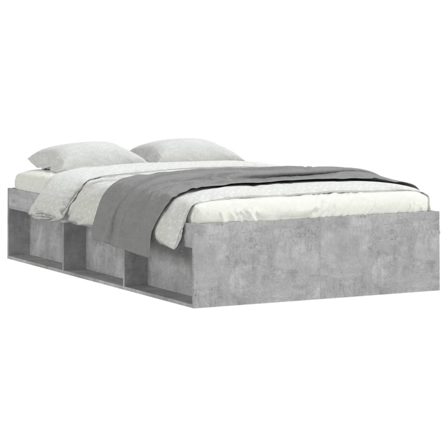 Bedframe 120 x 200 cm Betongrijs