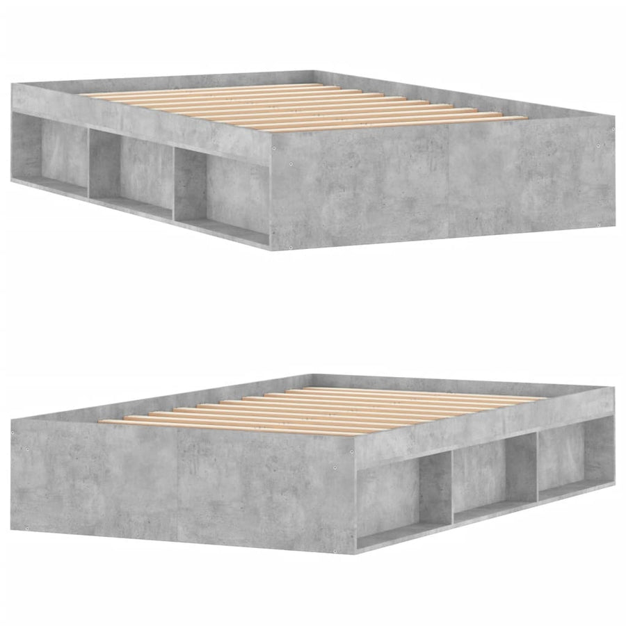 Bedframe 120 x 200 cm Betongrijs