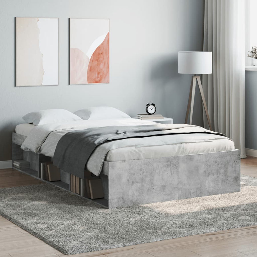 Bedframe 120 x 200 cm Betongrijs