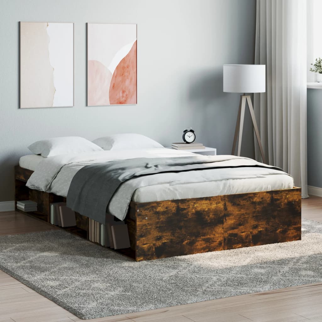Bedframe Kleurig 120 x 200 cm Gerookt eiken