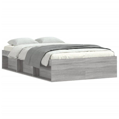 Bedframe Eikenkleurig 120 x 200 cm Grijs sonoma