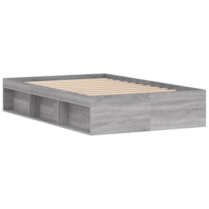 Bedframe Eikenkleurig 120 x 200 cm Grijs sonoma