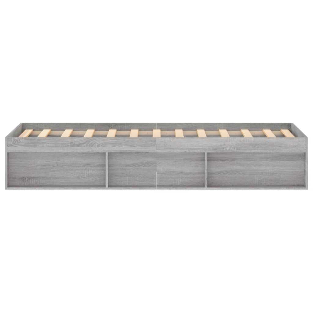 Bedframe Eikenkleurig 120 x 200 cm Grijs sonoma