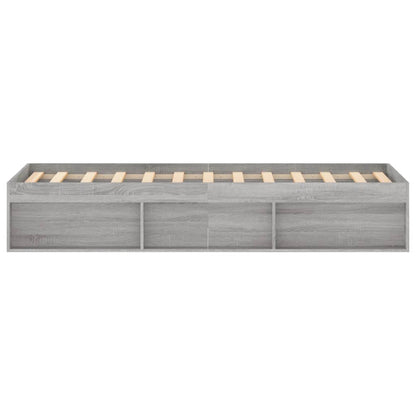 Bedframe Eikenkleurig 120 x 200 cm Grijs sonoma