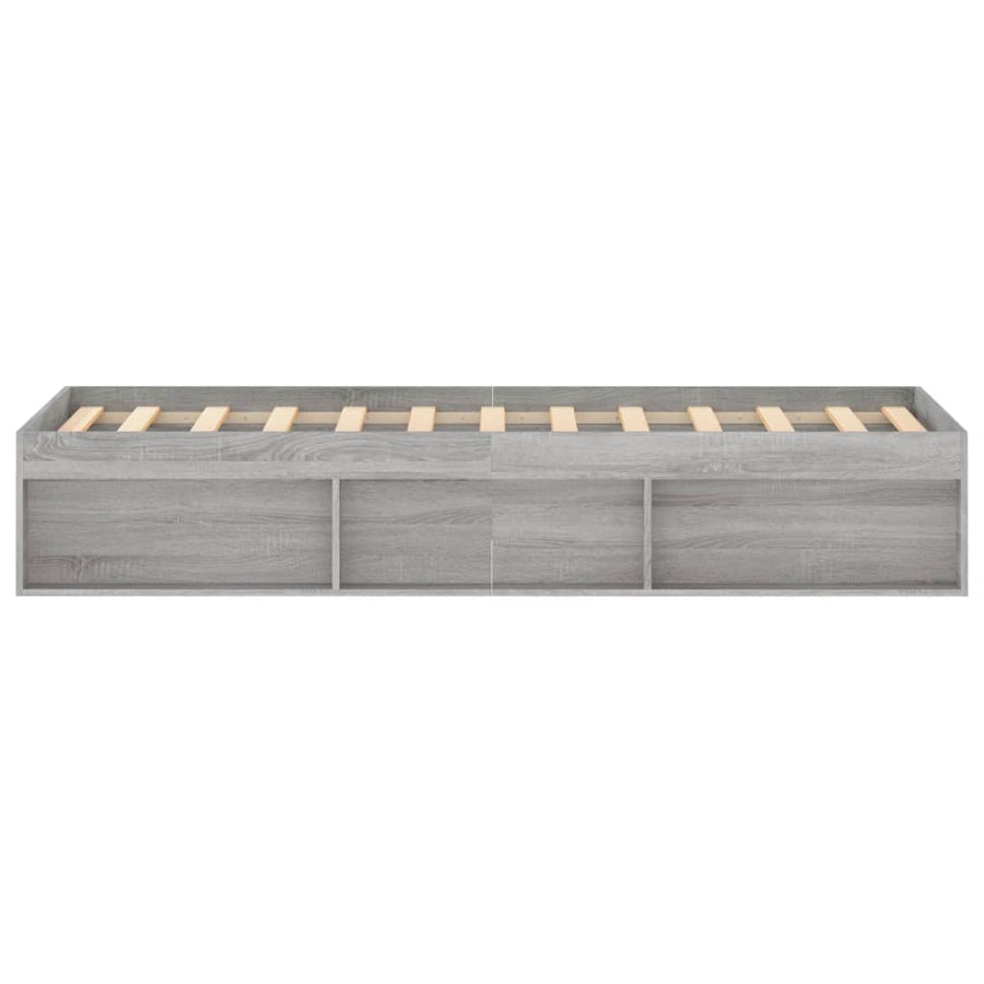 Bedframe Eikenkleurig 120 x 200 cm Grijs sonoma