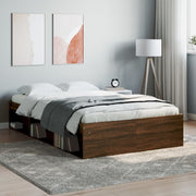 Bedframe 120x200 cm bruin eiken