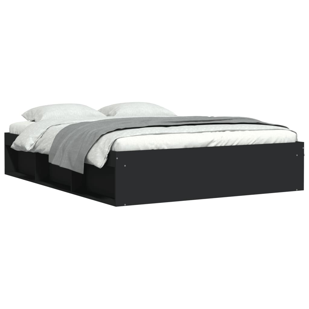 Bedframe 140 x 200 cm Zwart