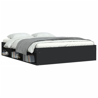 Bedframe 140 x 200 cm Zwart