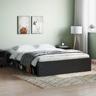 Bedframe 140x200 cm zwart met opbergvakken