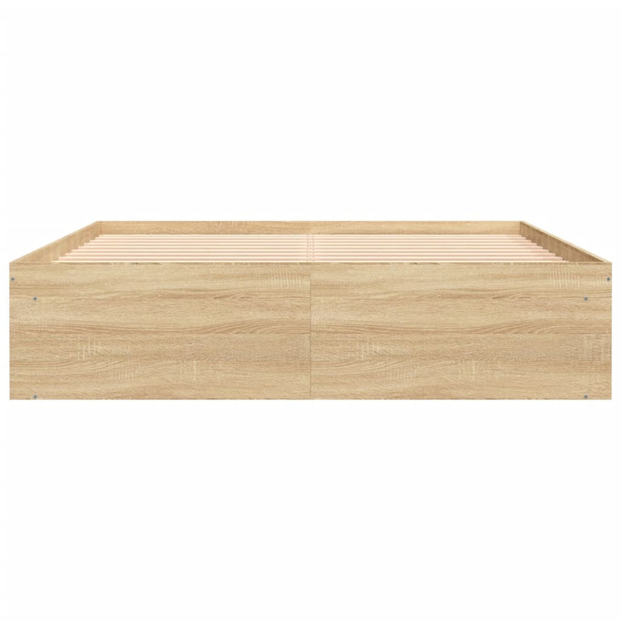Bedframe Kleurig 140 x 200 cm Sonoma eiken