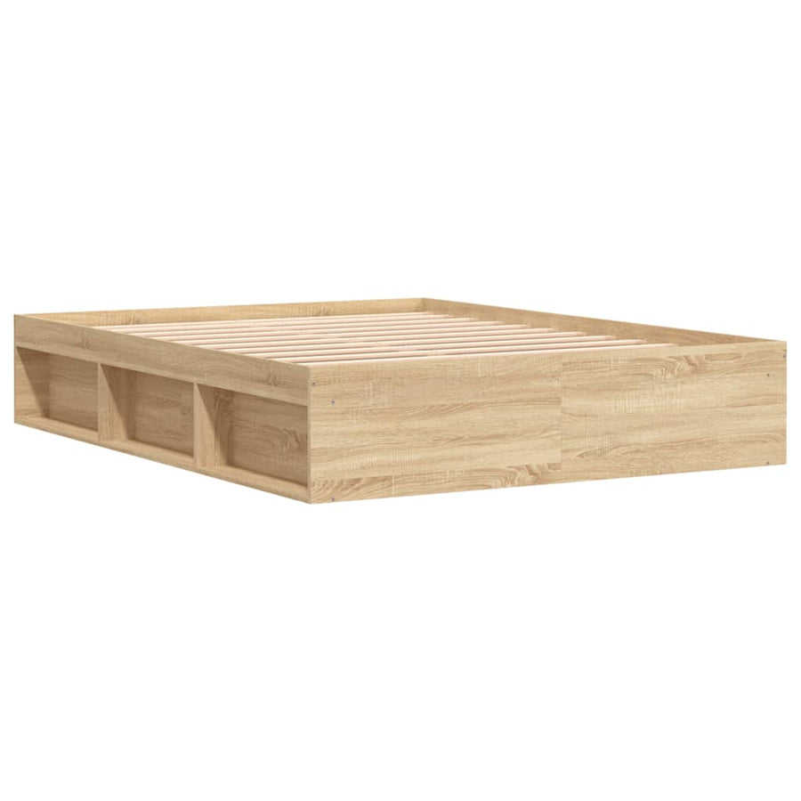 Bedframe Kleurig 140 x 200 cm Sonoma eiken