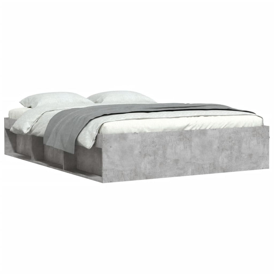 Bedframe 140 x 200 cm Betongrijs