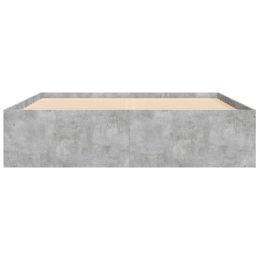 Bedframe 140 x 200 cm Betongrijs