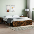 Bedframe 140x200 cm gerookt eiken