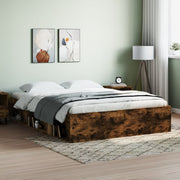 Bedframe 140x200 cm gerookt eiken