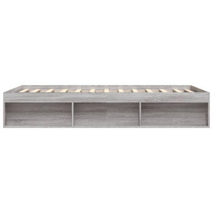 Bedframe Eikenkleurig 140 x 200 cm Grijs sonoma