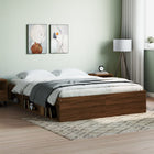 Bedframe bruineiken 140x200 cm met opbergvakken