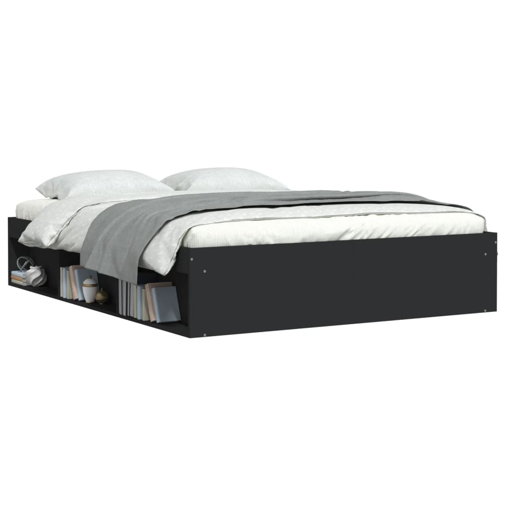 Bedframe King Size 150 x 200 cm Zwart