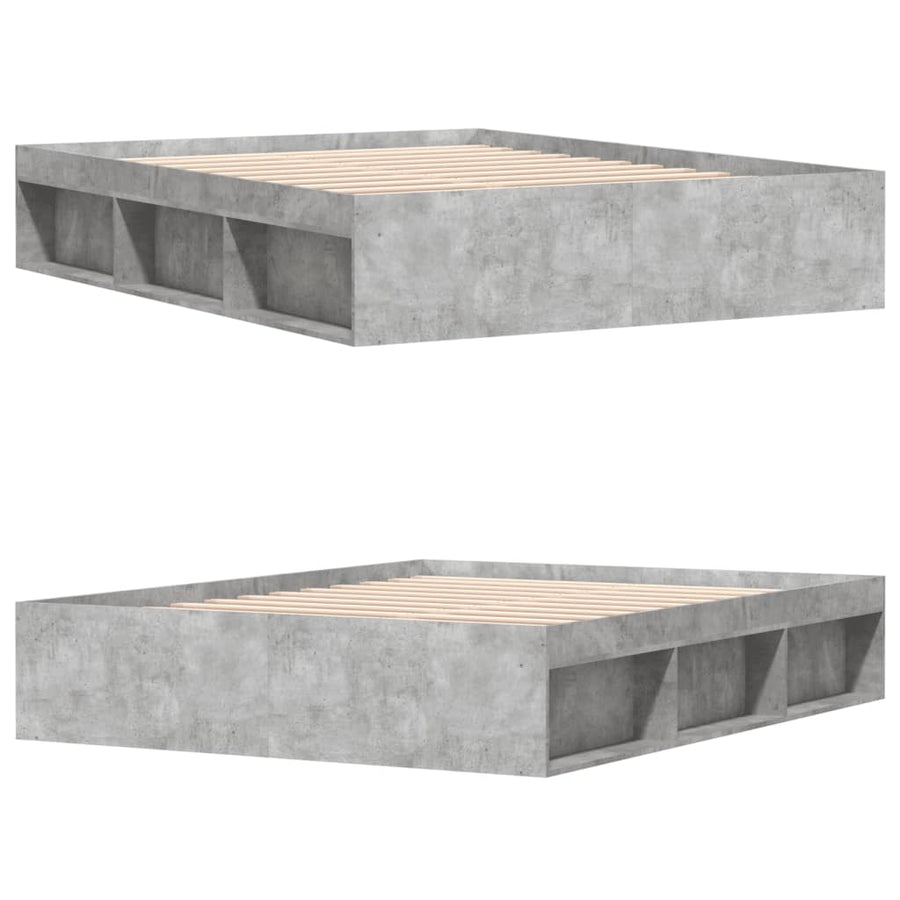 Bedframe King Size 150 x 200 cm Betongrijs