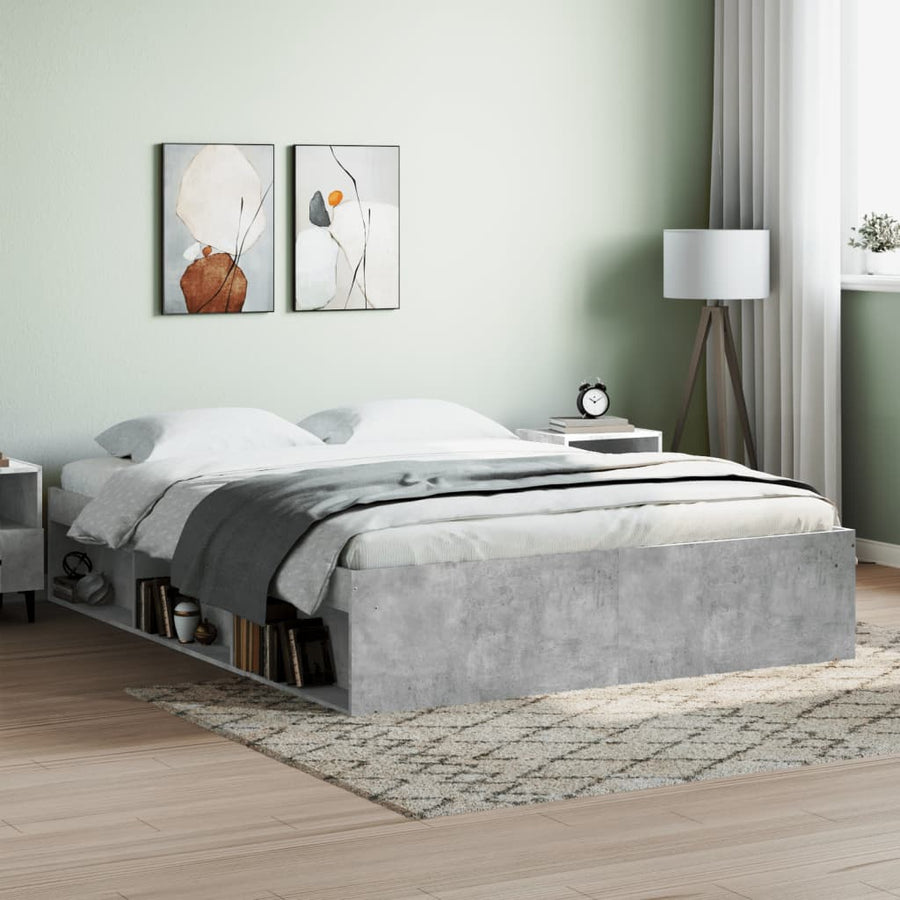 Bedframe King Size 150 x 200 cm Betongrijs